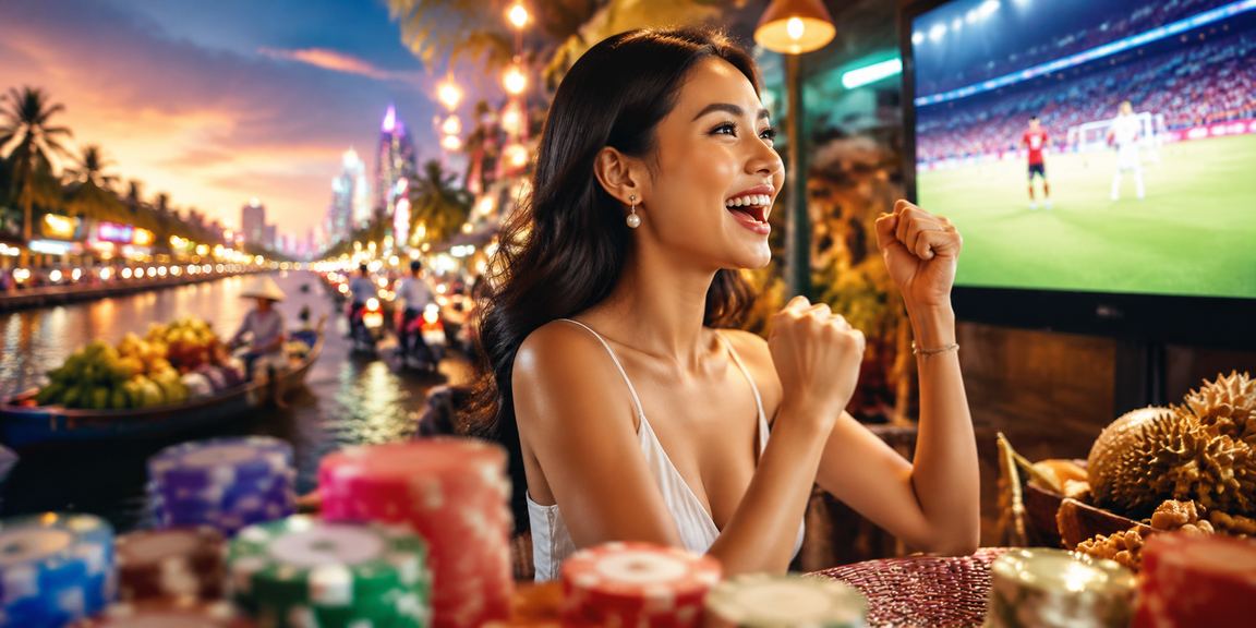 Ánh đèn neon lung linh tại vùng Mekong với cảnh đặt cược và xổ số trực tuyến về đêm